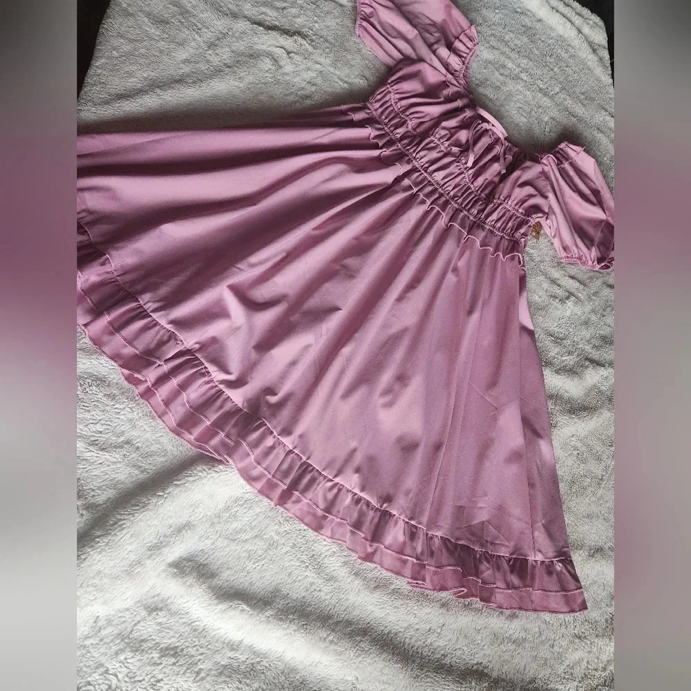 NWT Emery Pink‎ Just Found Frill Dress LG - Picture 6 of 11
